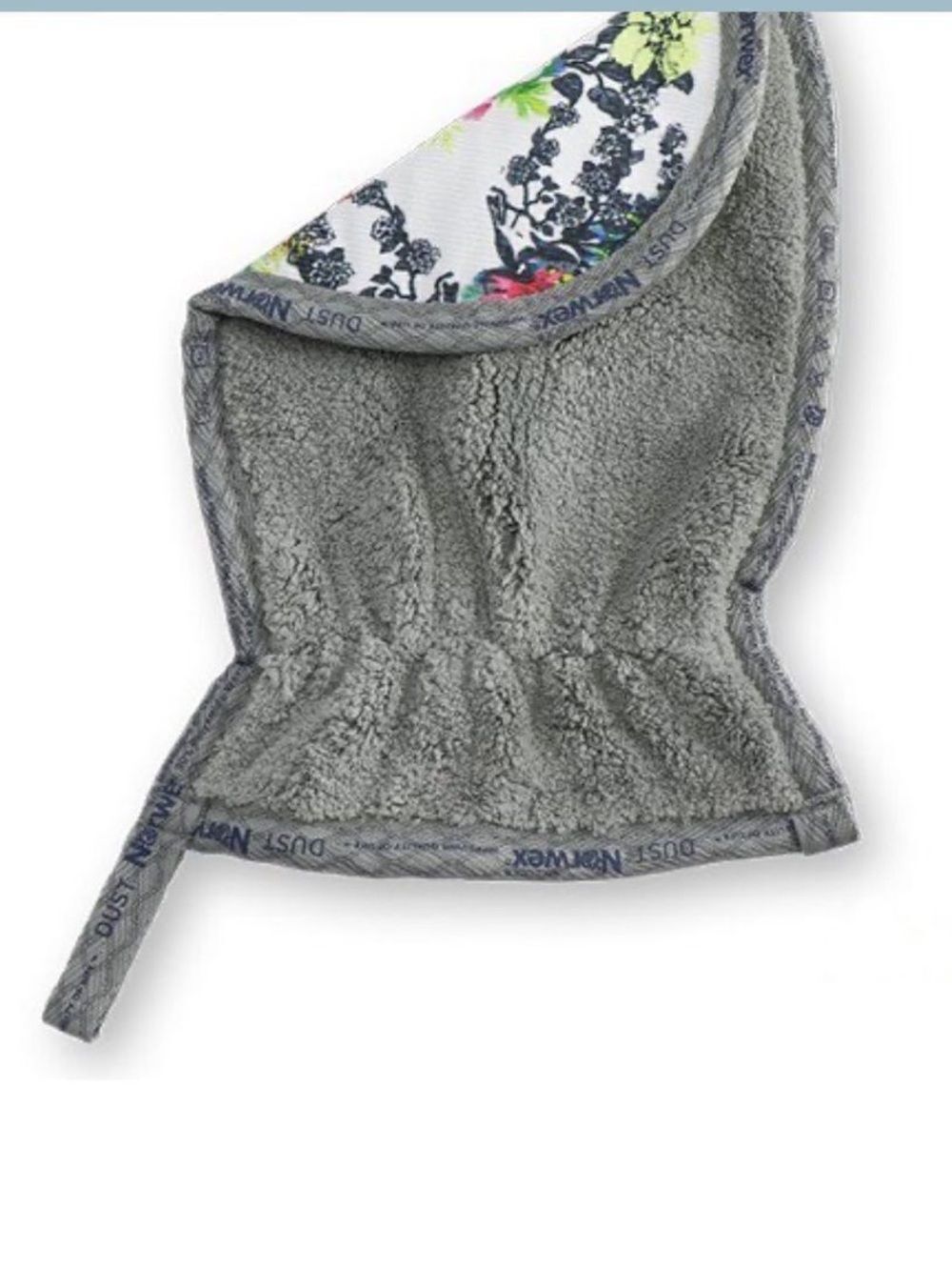 Norwex Dual Sided Mitt Graphite/Floral Limited Edition NWT